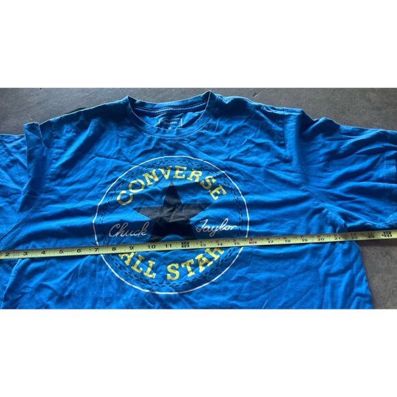 Vintage Converse All-Star Blue Yellow T-Shirt Men's Size M Classic Print - Picture 4 of 10